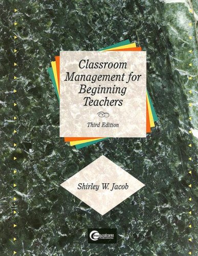 Classroom Management for Beginning Teachers  3rd 1999 9780072357103 Front Cover