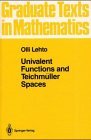 Univalent Functions and Teichmuller Spaces  N/A 9783540963103 Front Cover