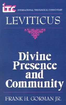 Leviticus Divine Presence and Community  1998 9780802801104 Front Cover