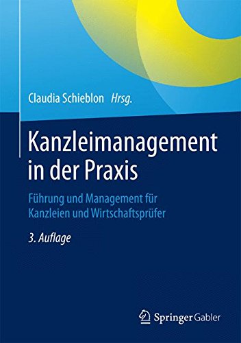 Kanzleimanagement in der Praxis  3rd 2015 9783658080105 Front Cover