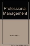 Professional Management N/A 9780070011106 Front Cover