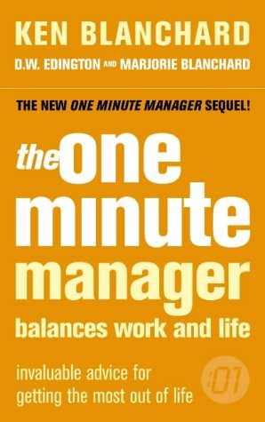 The One Minute Manager Balances Work and Life N/A 9780007182107 Front Cover