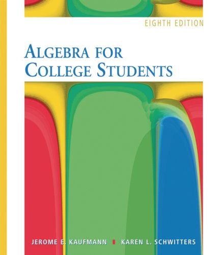 Algebra for College Students  8th 2007 9780495105107 Front Cover