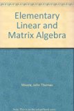Elementary Linear and Matrix Algebra : The Viewpoint of Geometry N/A 9780070429109 Front Cover