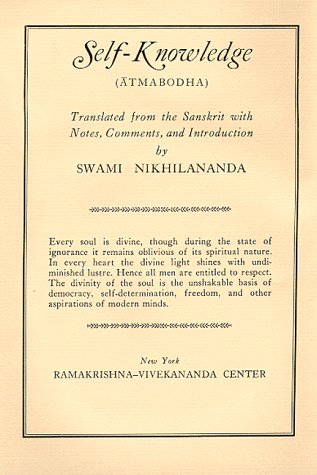 Self-Knowledge : Sankara's "Atmabodha"  1989 9780911206111 Front Cover