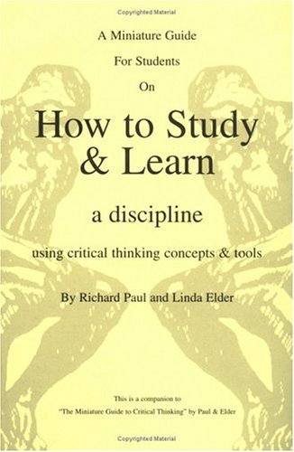 Miniature Guide for Students on How to Study and Learn a Discipline 2nd 2006 9780944583111 Front Cover