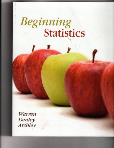 Beginning Statistics Text 1st 9781932628111 Front Cover