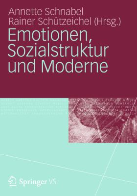 Emotionen, Sozialstruktur Und Moderne:   2012 9783531174112 Front Cover