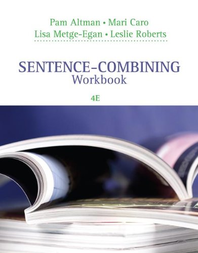 Sentence-Combining Workbook  4th 2014 9781285177113 Front Cover