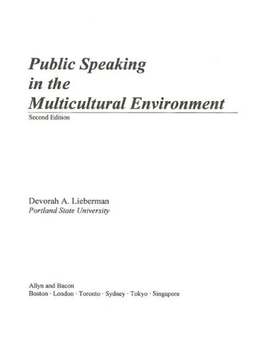 Public Speaking in the Multicultural Environment  2nd 1997 9780205265114 Front Cover