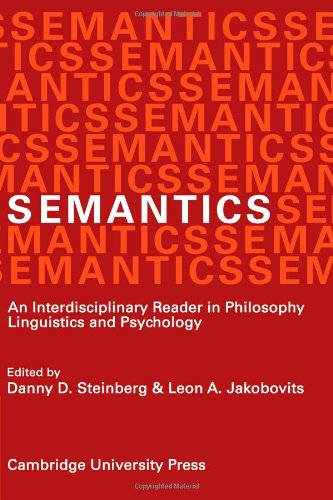 Semantics: An Interdisciplinary Reader in Philosophy, Linguistics and Psychology N/A 9783807240114 Front Cover