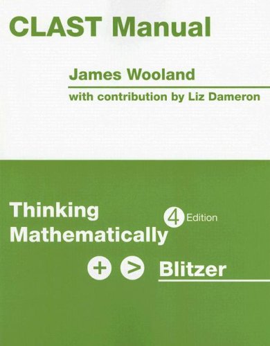 Thinking Mathematically  4th 2008 9780131752115 Front Cover