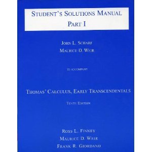 Thomas' Calculus Early Transcendentals 10th 2001 (Student Manual, Study Guide, etc.) 9780201662115 Front Cover