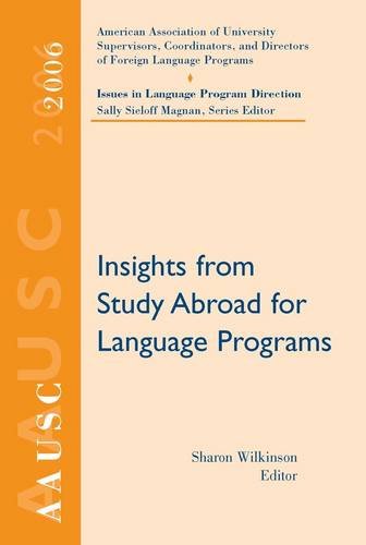 Aausc 2006 Insights for Study Abroad Language Programs  2007 9781428205116 Front Cover