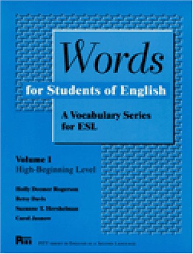 Words for Students of English A Vocabulary Series for ESL  1992 9780472082117 Front Cover