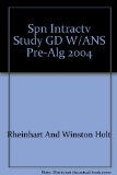 Pre-Algebra: Guia Interactiva De Estudia 4th (Student Manual, Study Guide, etc.) 9780030698118 Front Cover