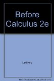 Before Calculus : Functions, Graphs, and Analytic Geometry 2nd 1989 9780060439118 Front Cover