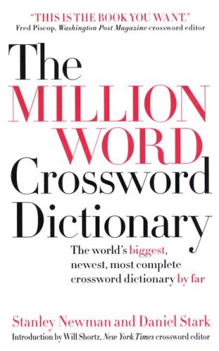 Million Word Crossword Dictionary  N/A 9780061122118 Front Cover
