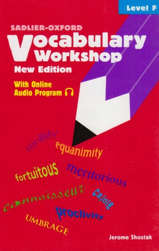 Vocabulary Workshop : Level F 1st 9780821571118 Front Cover