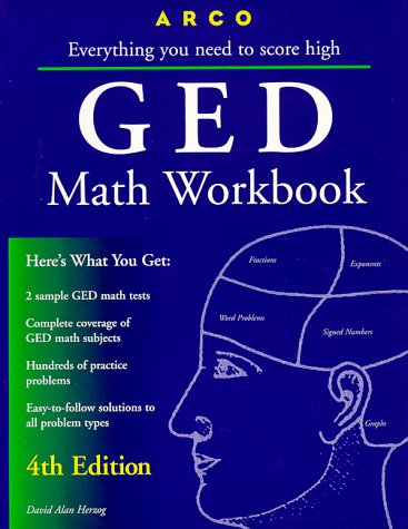 GED Math  4th 1998 (Workbook) 9780028625119 Front Cover