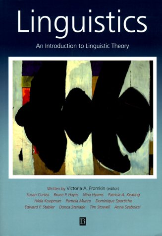 Linguistics An Introduction to Linguistic Theory 2nd 2000 9780631197119 Front Cover