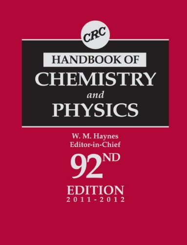 CRC Handbook of Chemistry and Physics  92nd 2011 (Revised) 9781439855119 Front Cover