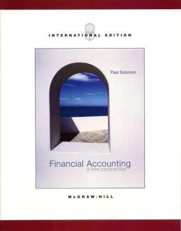 Financial Accounting : A New Perspective  2004 9780071215121 Front Cover