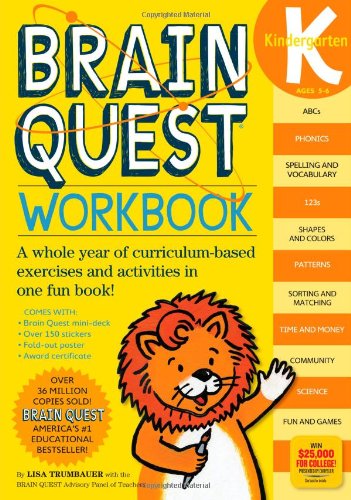 Brain Quest Workbook: Kindergarten  N/A 9780761149125 Front Cover