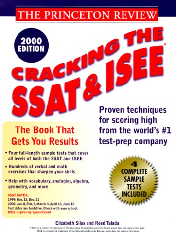 Cracking the SSAT/ISEE 2000 N/A 9780375754128 Front Cover
