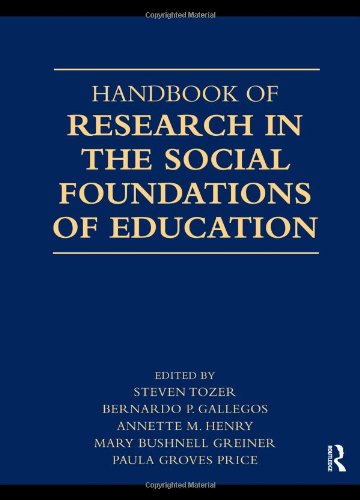 Handbook of Research in the Social Foundations of Education   2011 9780805842128 Front Cover