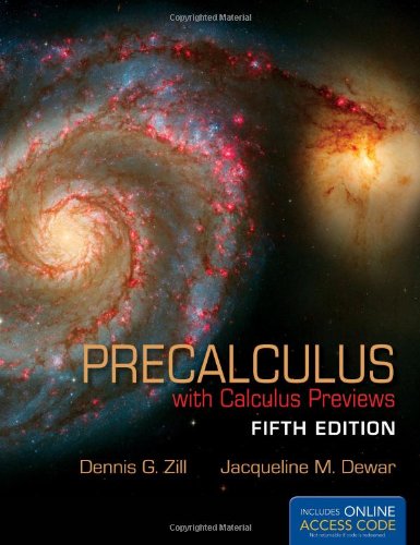 Precalculus with Calculus Previews  5th 2013 9781449649128 Front Cover