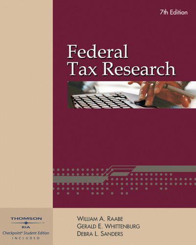 Federal Tax Research  7th 2006 (Revised) 9780324306132 Front Cover