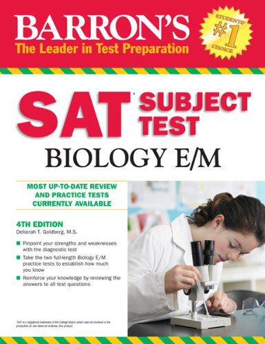 Barron's SAT Subject Test Biology e/M, 4th Edition  4th 2013 (Revised) 9781438002132 Front Cover