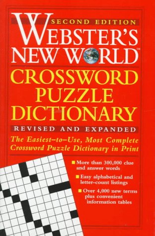 Webster's New World Crossword Puzzle Dictionary  2nd 1996 9780028612133 Front Cover