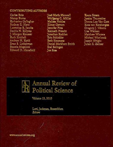 Annual Review of Political Science   2010 9780824333133 Front Cover