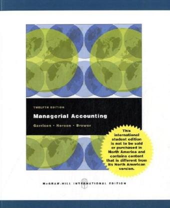 Managerial Accounting N/A 9780071101134 Front Cover