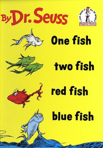 One Fish Two Fish Red Fish Blue Fish   1988 (Large Type) 9780394800134 Front Cover