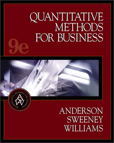 Quantitative Methods for Business  9th 2004 (Student Manual, Study Guide, etc.) 9780324184136 Front Cover