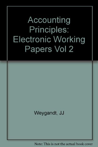 Accounting Principles, Chapters 14-27, Electronic Working Papers  6th 2002 9780471441137 Front Cover