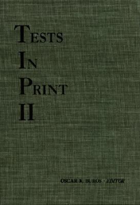 Tests in Print II  N/A 9780910674140 Front Cover