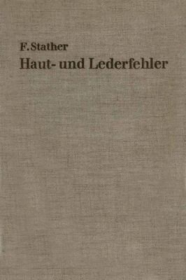 Haut- und Lederfehler  2nd 1934 9783709178140 Front Cover