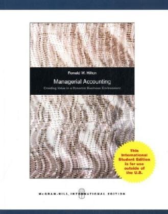 Managerial Accounting N/A 9780071101141 Front Cover