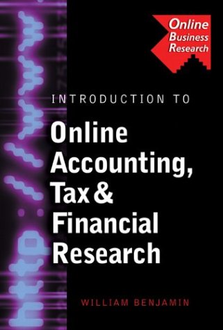 Introduction to Online Accounting and Financial Research   2004 9780324203141 Front Cover