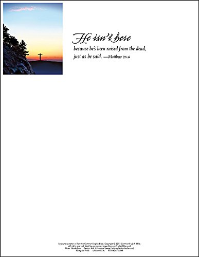 He Isn't Here Easter Sunrise Letterhead 2015 (Package Of 50)  N/A 9781426777141 Front Cover