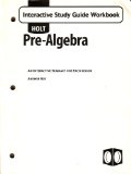 Pre-Algebra  4th (Workbook) 9780030697142 Front Cover