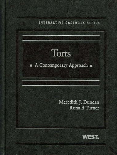 Torts A Contemporary Approach N/A 9780314191144 Front Cover
