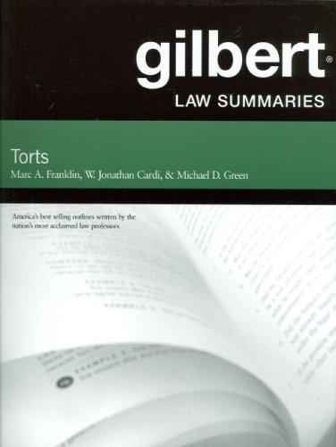 Gilbert Law Summaries on Torts  8th 2009 (Revised) 9780314181145 Front Cover