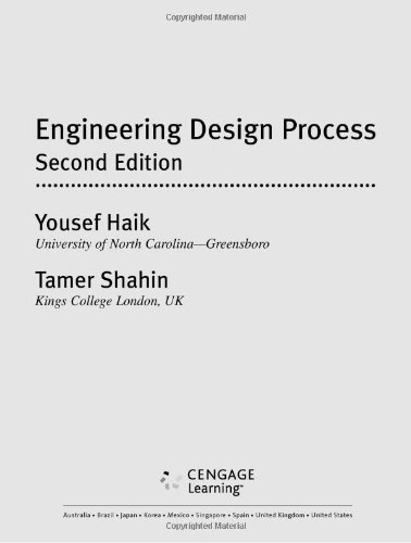 Engineering Design Process  2nd 2011 9780495668145 Front Cover