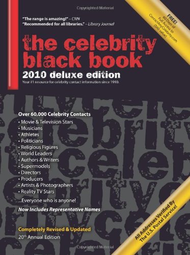Celebrity Black Book Over 60,000 Celebrity Contacts  2009 9781604870145 Front Cover