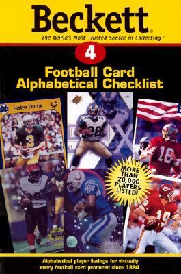 Beckett Football Card Alphabetical Checklist #4 N/A 9781930692145 Front Cover